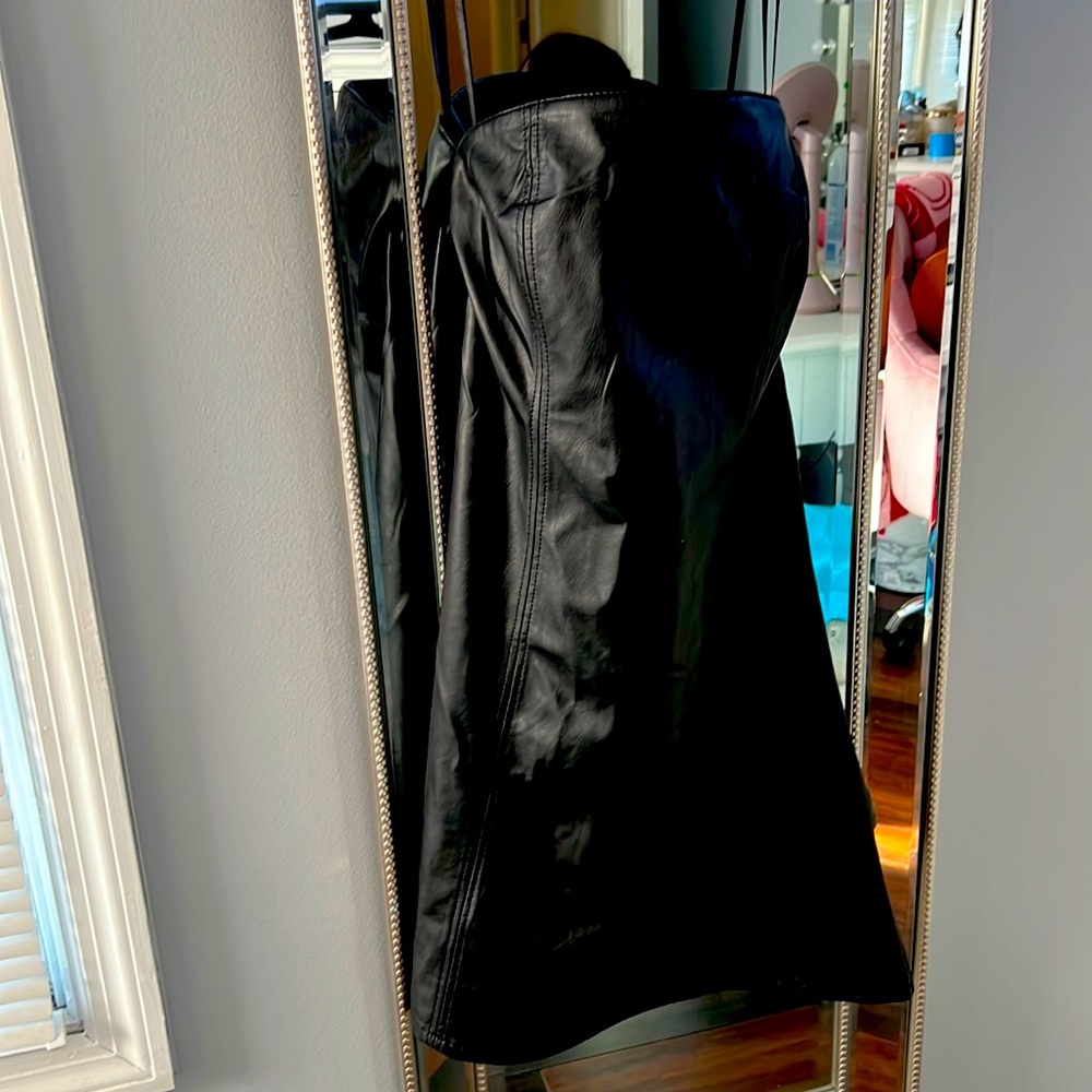 Vegan black faux leather dress. Beautiful never worn